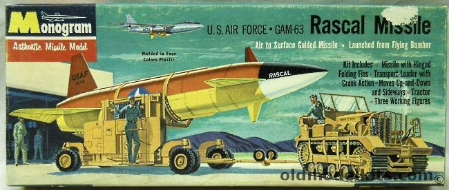 Monogram 1/48 GAM-63 Rascal Missile With Transporter/Loader and Tractor - Four Star Issue, PD42-98 plastic model kit